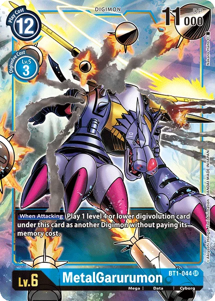 MetalGarurumon - BT1-044 (Alternate Art) - Release Special Booster - BT1-044 SR