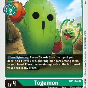 Togemon (Official Tournament Pack Vol,3) - BT1-074 R - Release Special Booster