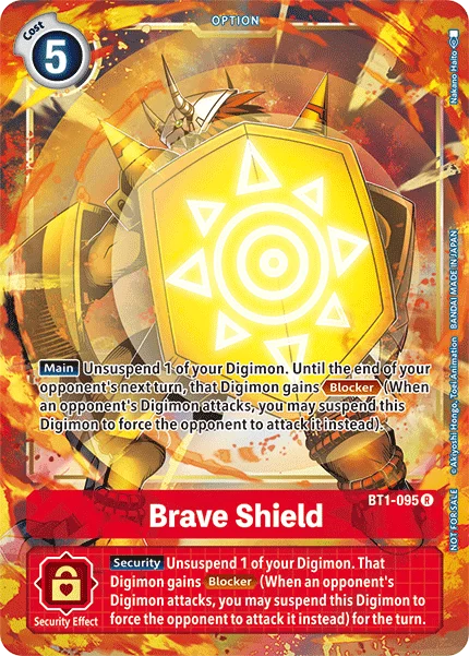 Brave Shield - BT1-095 (Dash Pack Ver. 1.5) - Release Special Booster - BT1-095 R