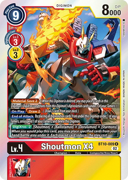 Shoutmon X4 - BT10-009 Rare