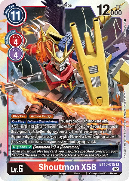 Shoutmon X5B - BT10-015 Rare