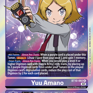 Yuu Amano - XROS Encounter - BT10-093 Rare