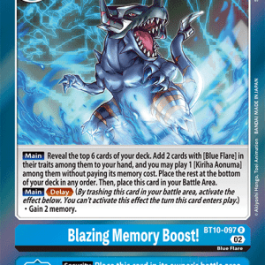 Blazing Memory Boost! - XROS Encounter - BT10-097 Rare