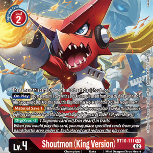 Shoutmon King Version - XROS Encounter - BT10-111 Alternative Art