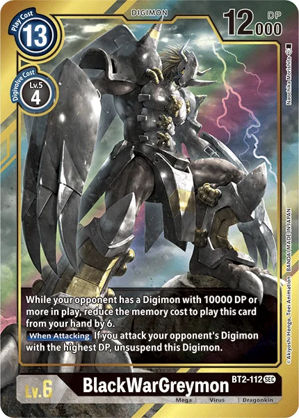 BlackWarGreymon (Alternate Art) - Release Special Booster - BT2-112 SEC
