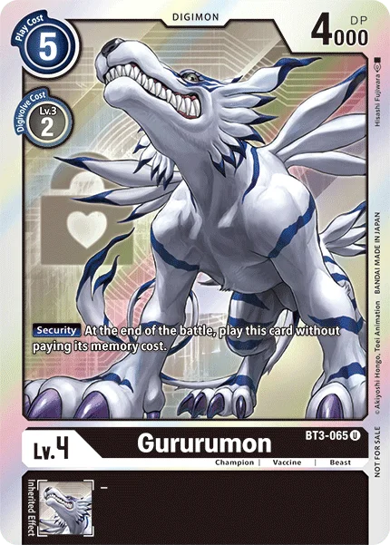 Gururumon (Box Topper) - Release Special Booster - BT3-065 U