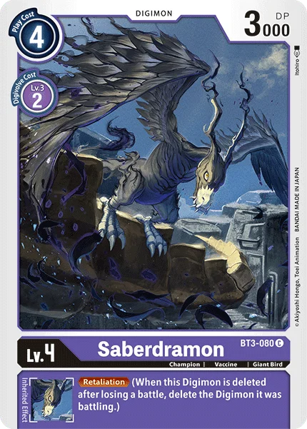 Saberdramon - Release Special Booster - BT3-080 C
