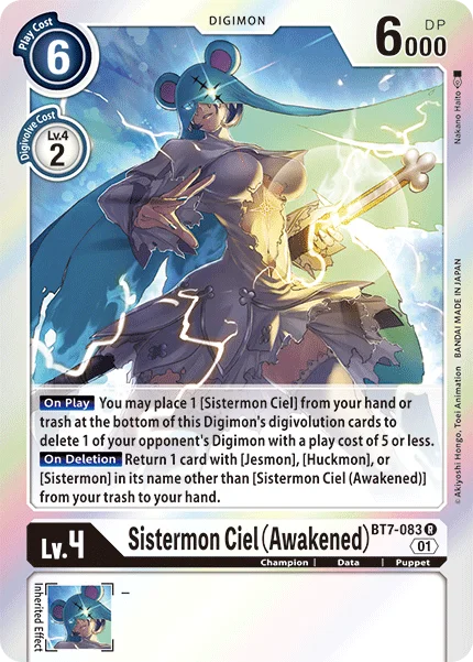 Sistermon Ciel (Awakened) - Next Adventure - BT7-083 R