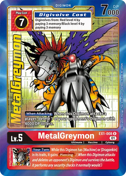 MetalGreymon - EX1-008 - Rare (Alternate Art)