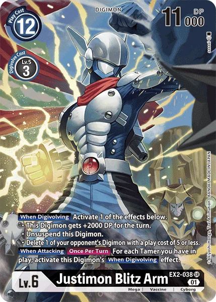 Justimon: Blitz Arm EX2-038 Alternative Art