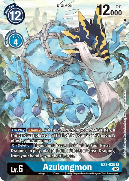 Azulongmon EX3-025 - Draconic Roar - Alternative Art