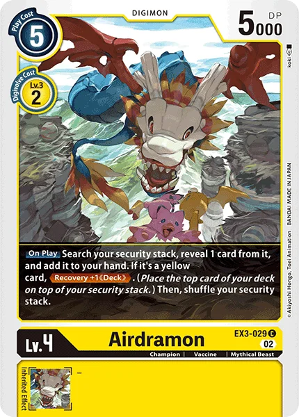 Airdramon EX3-029 - Draconic Roar - Common