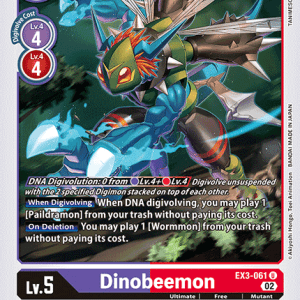 Dinobeemon EX3-061 - Draconic Roar - Uncommon