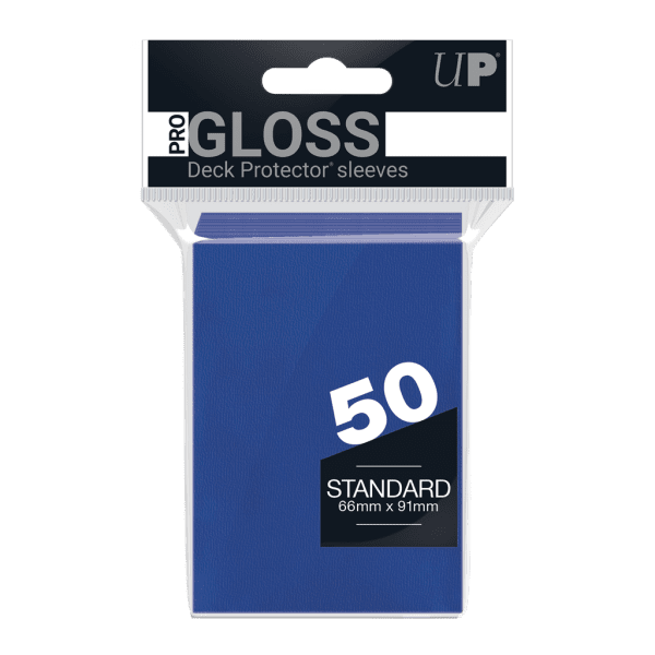 PRO-Gloss Standard Deck Protector Sleeves x50 BLUE