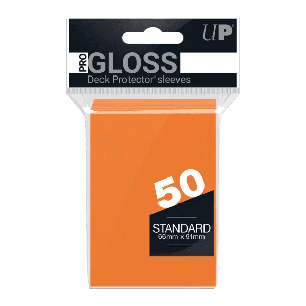 PRO-Gloss Standard Deck Protector Sleeves x50 ORANGE