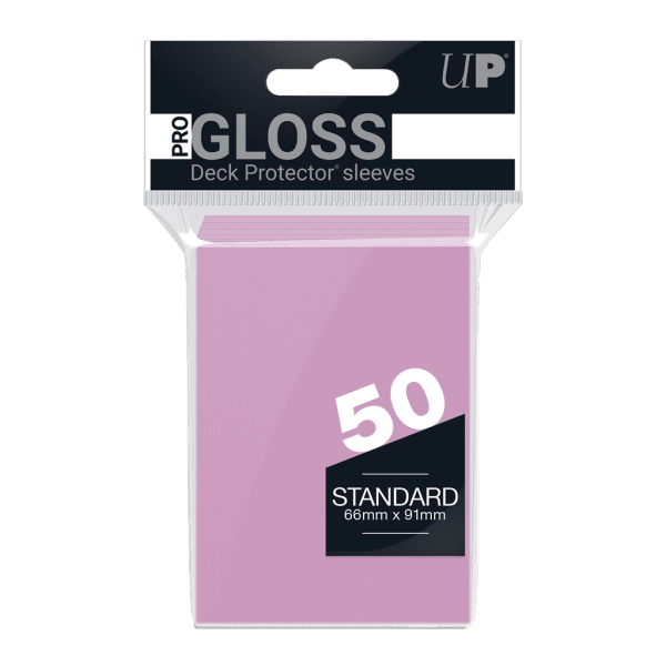 PRO-Gloss Standard Deck Protector Sleeves x50 PINK