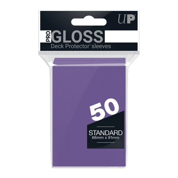 PRO-Gloss Standard Deck Protector Sleeves x50 PURPLE