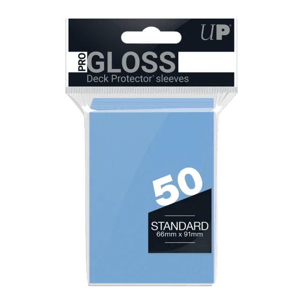 PRO-Gloss Standard Deck Protector Sleeves x50 LIGHT BLUE