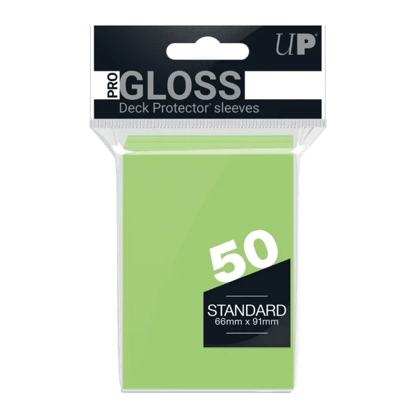 PRO-Gloss Standard Deck Protector Sleeves x50 LIME GREEN