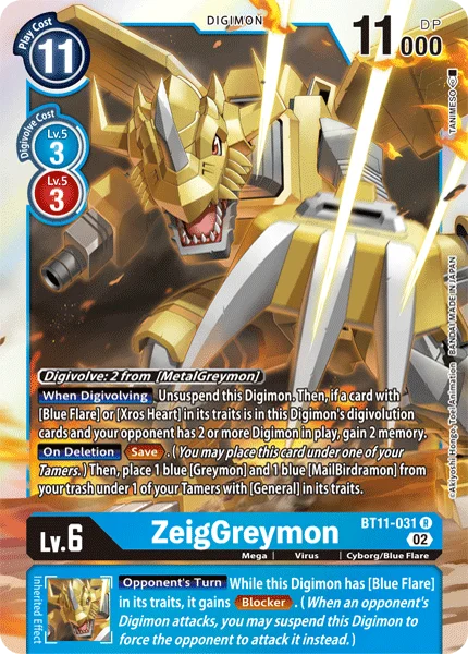 ZeigGreymon - BT11-031 - Dimensional Phase - Rare