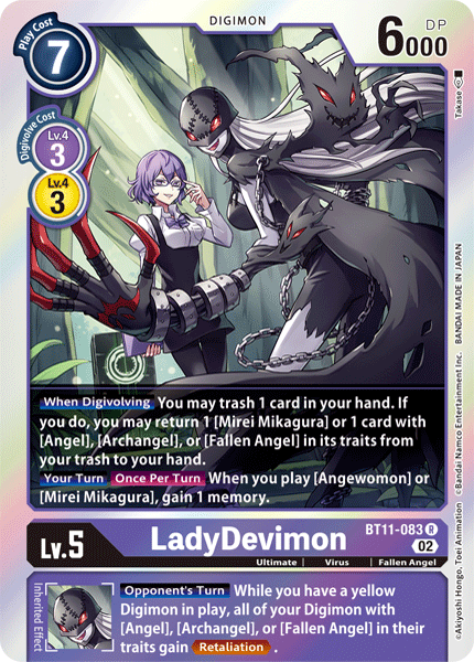 LadyDevimon - BT11-083 - Dimensional Phase - Rare