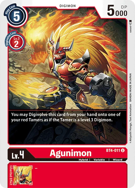 Agunimon - Great Legend - BT4-011 U