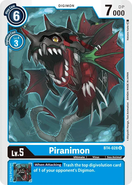Piranimon - Great Legend - BT4-028 U
