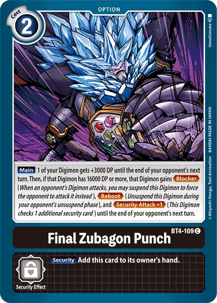 Final Zubagon Punch - Great Legend - BT4-109 C