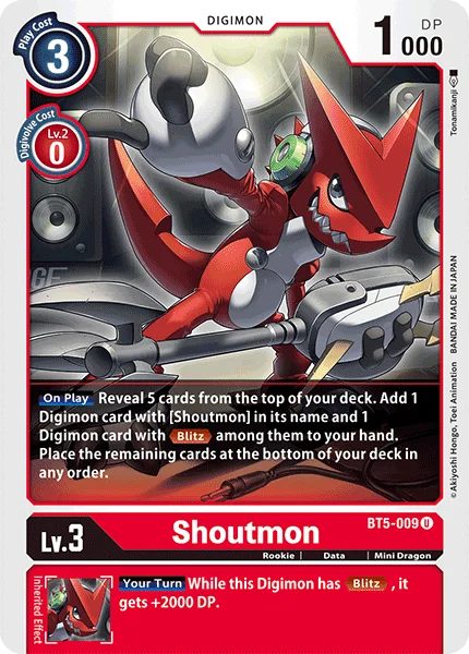 Shoutmon - Battle of Omni - BT5-009 U
