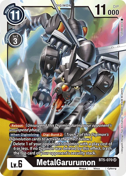 MetalGarurumon - BT5-070 - Battle of Omni - BT5-070 SR