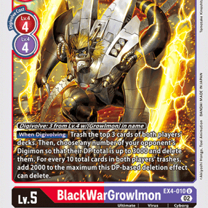 BlackWarGrowlmon - EX4-010 - Uncommon