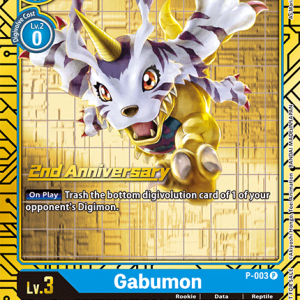 Gabumon - P-003 (2nd Anniversary Card Set) - Digimon Promotion Cards