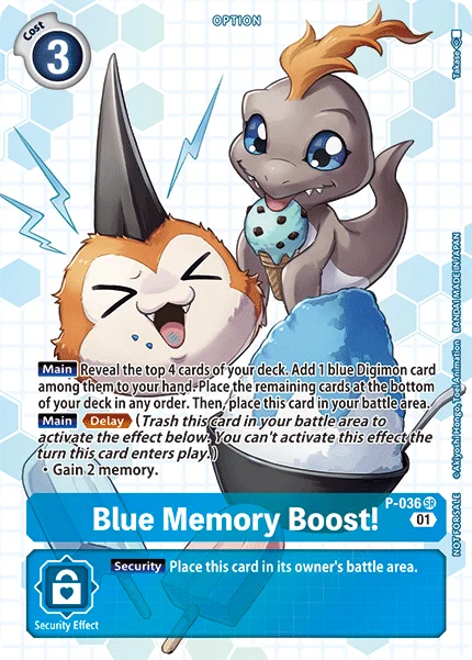 Blue Memory Boost! - P-036 (Next Adventure Box Promotion Pack) - Digimon Promotion Cards - Next Adventure