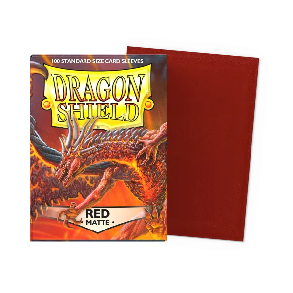 Dragon Shield Standard Size Sleeves - Matte Red x100
