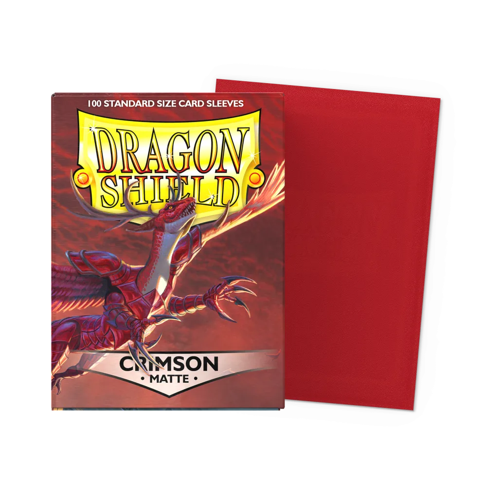 Dragon Shield Standard Size Sleeves - Matte Crimson x100