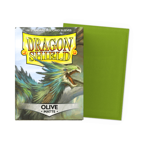 Dragon Shield Standard Size Sleeves - Matte Olive x100