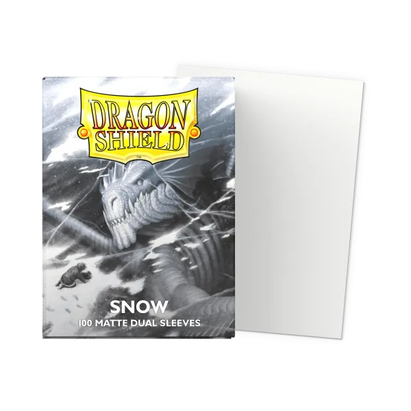 Dragon Shield Standard Size Sleeves - Dual Matte Snow x100