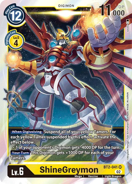 ShineGreymon - BT2-041 Super Rare RB