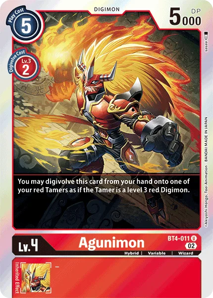 Agunimon - BT4-011 Uncommon RB