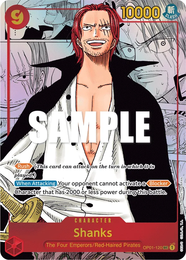 Shanks (Parallel) (Alternate Art) OP01-120 SEC