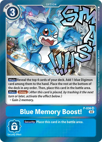 Blue Memory Boost! - P-036 Super Rare RB