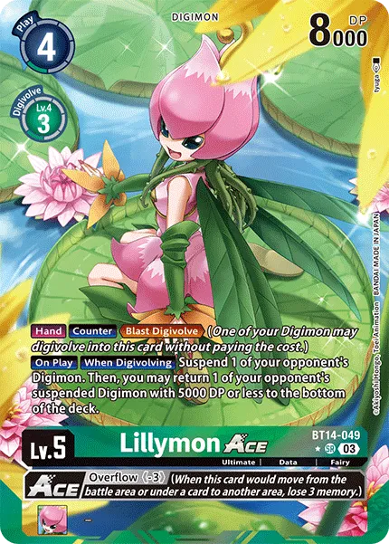 Lillymon Ace (Alternate Art)	Super Rare	BT14-049 SR