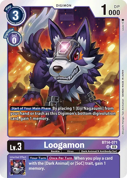Loogamon	Super Rare	BT14-071 SR