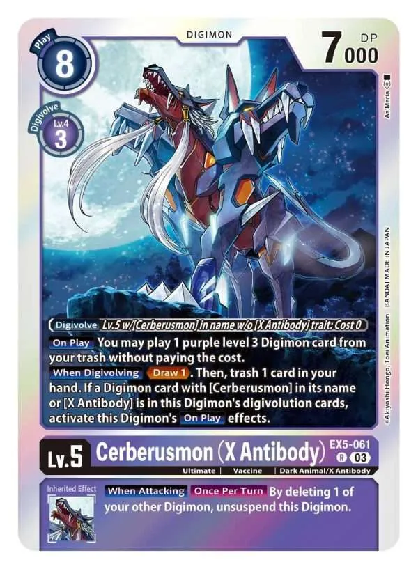 Cerberusmon - X Antibody-  - EX5-061- Rare
