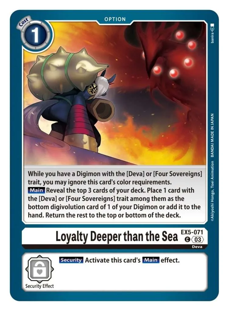 Loyalty Deeper than the Sea - EX5-071- Common