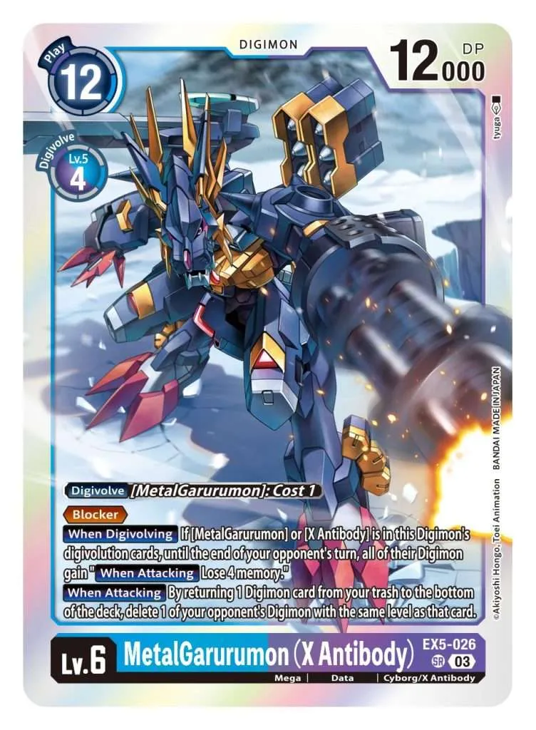MetalGarurumon - X Antibody-  - EX5-026- Super Rare