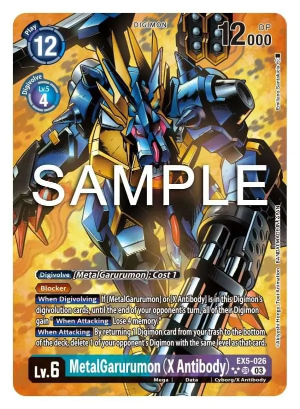 MetalGarurumon - X Antibody-  - EX5-026- 3 Star Alternate Art