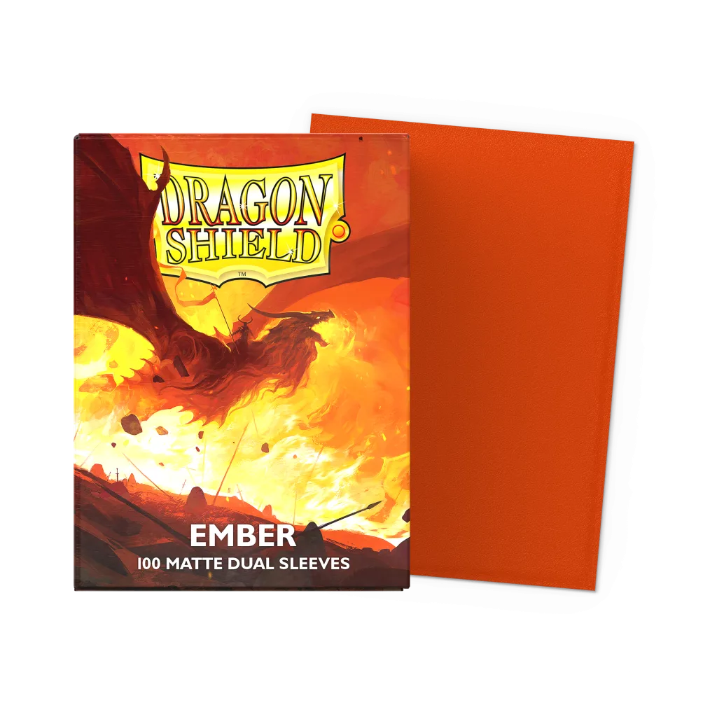Dragon Shield Standard Size Sleeves - Dual Matte Ember x100