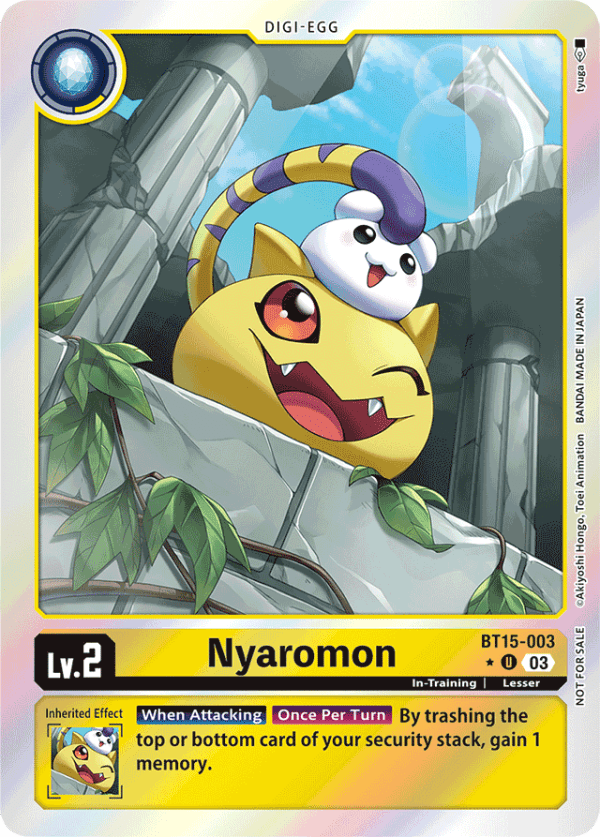 Nyaromon - BT15-003 - Uncommon BOX TOPPER