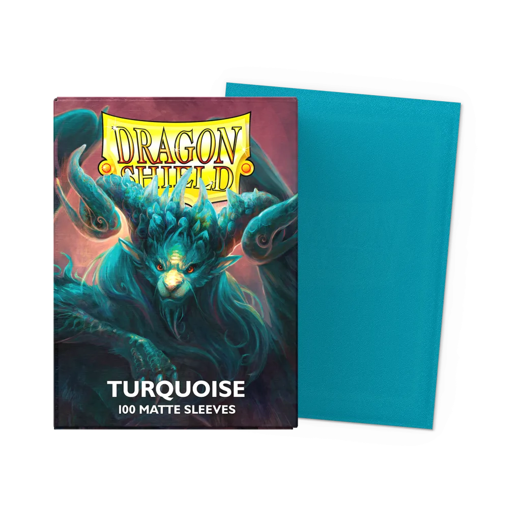Dragon Shield Standard Size Sleeves - Matte Turquoise x100